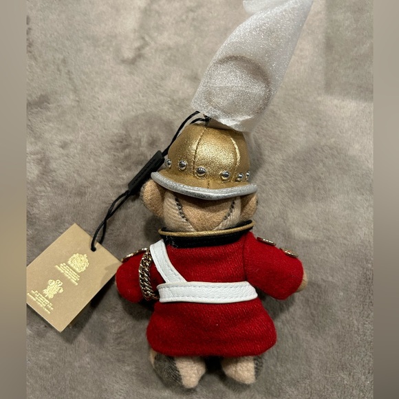 Burberry Regimental Thomas Bear Multicolor Cashmere And Leather Charm - Picture 2 of 3